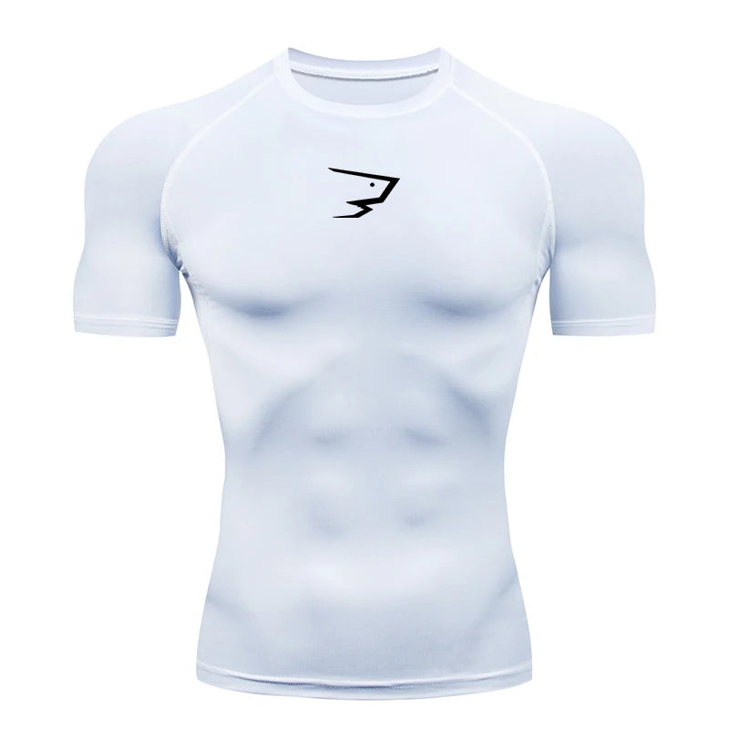 Men Running Compression T-shirt Short Sleeve
