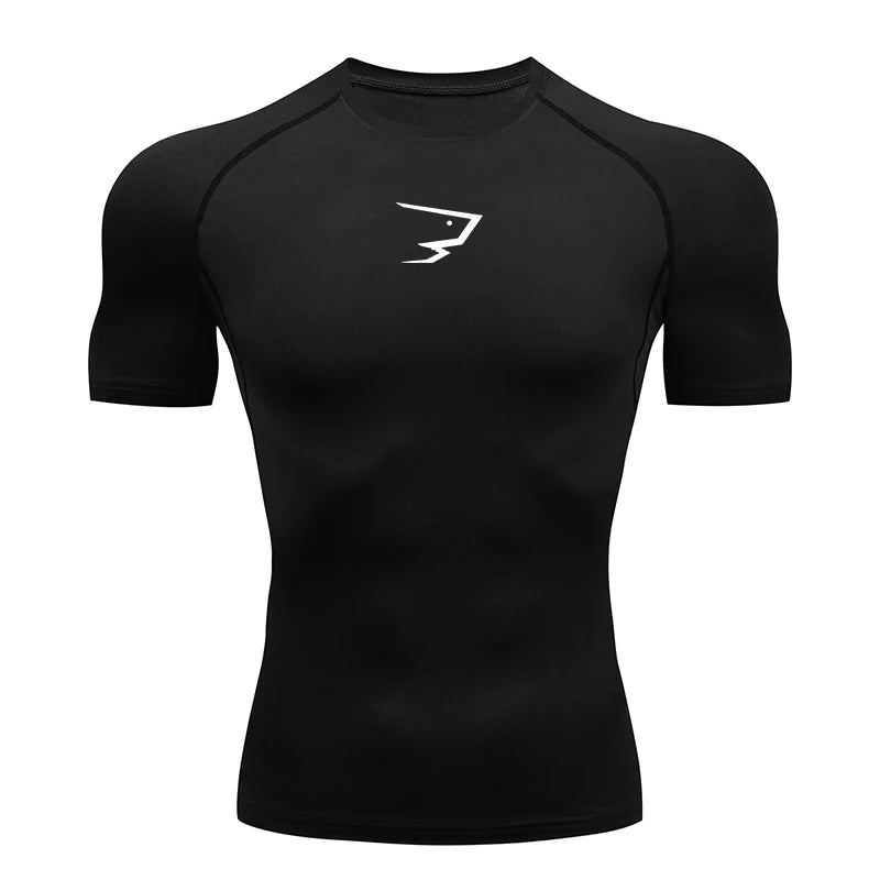 Men Running Compression T-shirt Short Sleeve