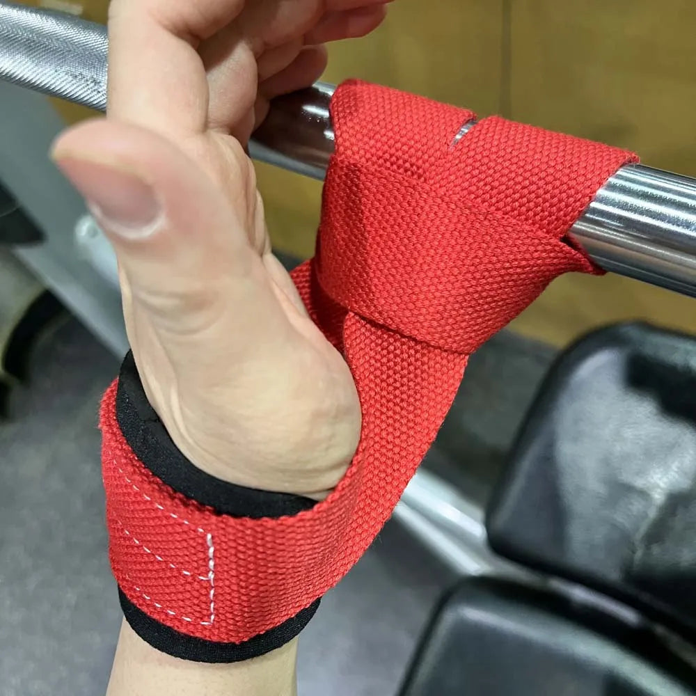 Anti Slip Gym Lifting Straps for Barbell Deadlift Booster Belt Fitness.